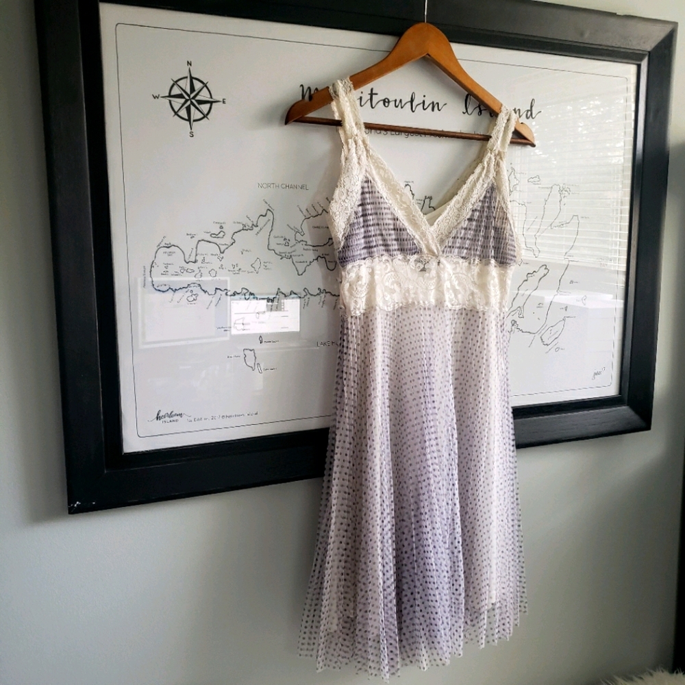 COCO & tashi Sheer Polkadot Dress